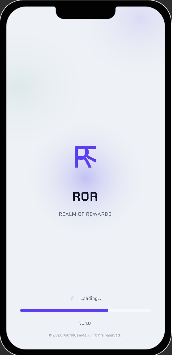The ROR app loading screen